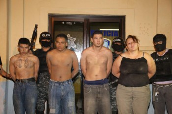 Members of the MARA Salvatrucha Gang in Honduras apprehended and accused of the murder of two Attorneys assigned to the District Attorney Office