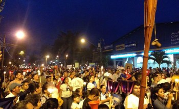 Protestors in La Ceiba, Honduras