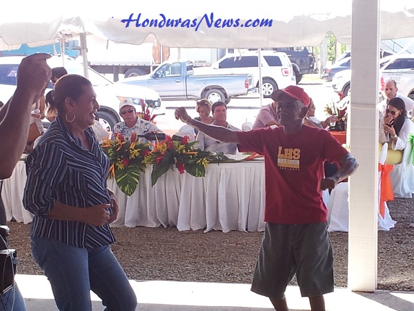 Utila Dream Ferry Inaugural Celebration in La Ceiba Honduras Audience Dancing