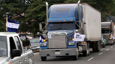 truck delivering election material
