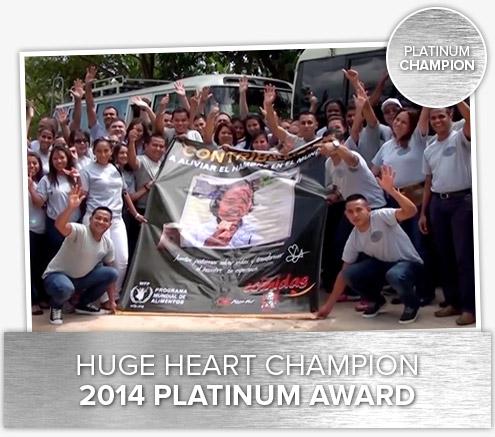 Honduras: KFC and Pizza Hut Named Platinum Huge Heart Champion