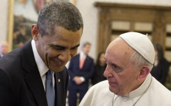 Pope Francis with U.S.A. President Barack Obama
