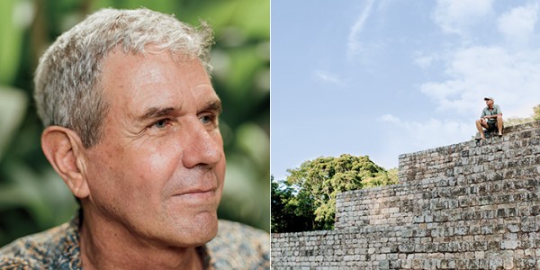 Birdman of Honduras - Lloyd Davidson at Macaw Mountain; Davidson at the Mayan ruins in Copán, Honduras