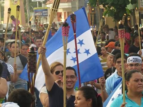The leader of Honduras' indignant movement, Ariel Varela